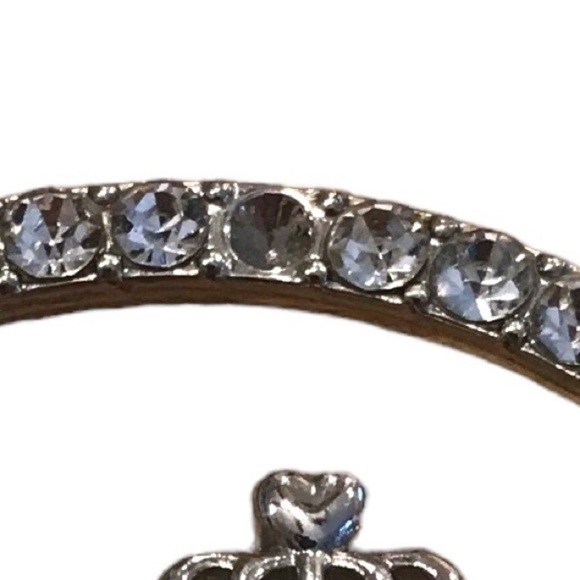 Juicy Couture Rhinestone Medallion Silver Tone Chain Link Belt Woman’s - Picture 5 of 5